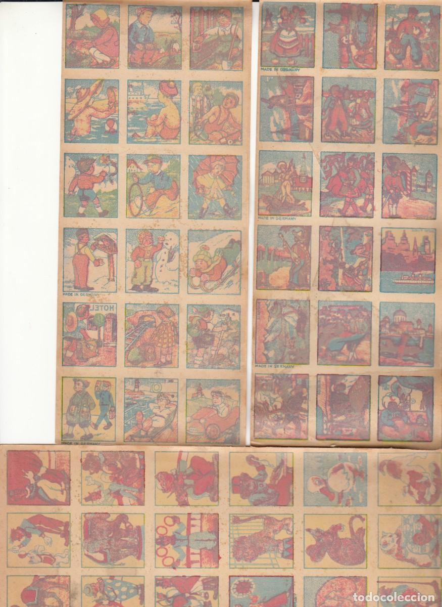 Coleccionismo cromos antiguos: 3 LAMINAS DE CROMOS SIN RECORTAR. - Foto 1
