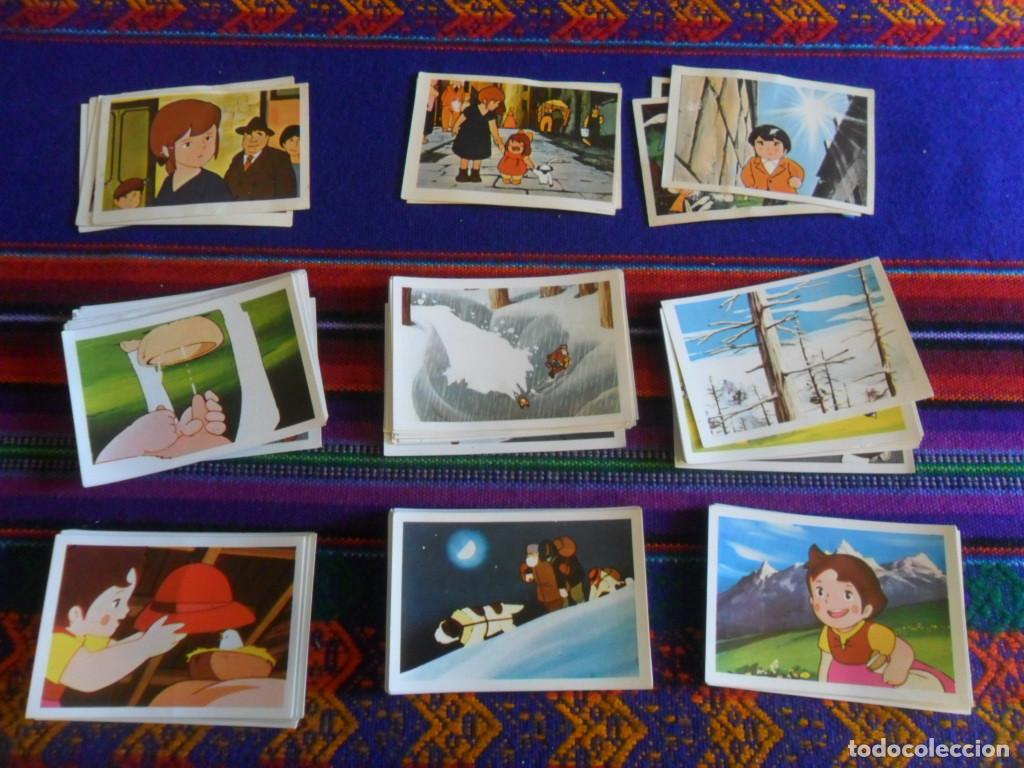 Coleccionismo Cromos antiguos: LOTE 35 CROMO NUNCA PEGADO HEIDI &Eacute;XITO DE TELEVISI&Oacute;N. FHER 1975. REGALO 9 MARCO. SUELTOS.