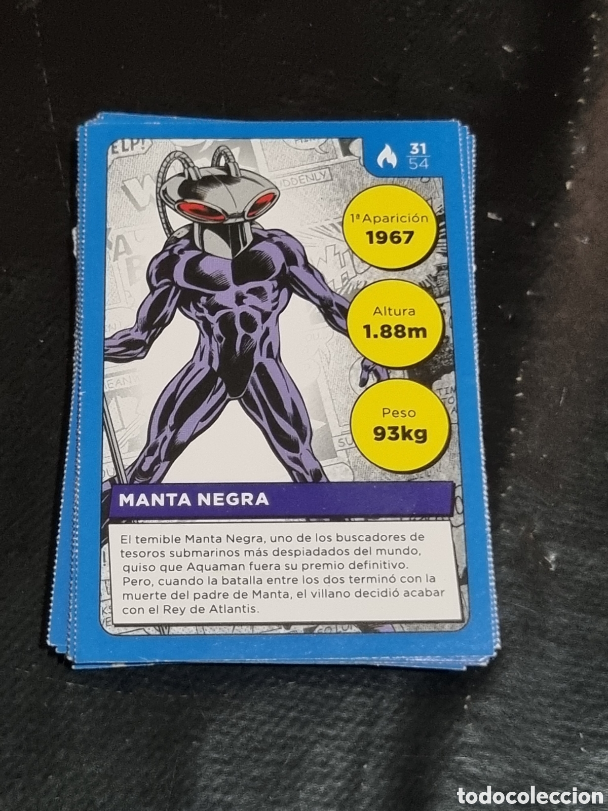 Coleccionismo cromos antiguos: 31 - CROMO MANTA NEGRA DC COMICS CARREFOUR - Foto 1