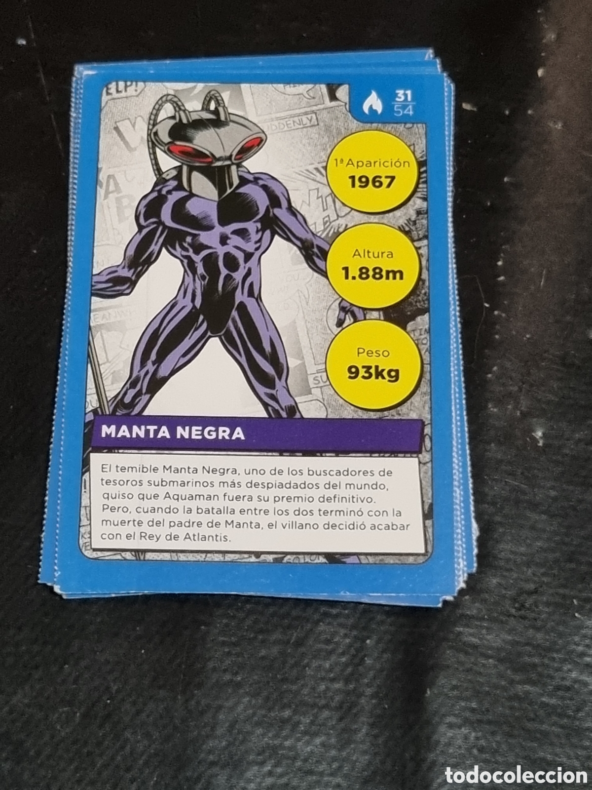 Coleccionismo cromos antiguos: 31 - CROMO MANTA NEGRA DC COMICS CARREFOUR - Foto 1