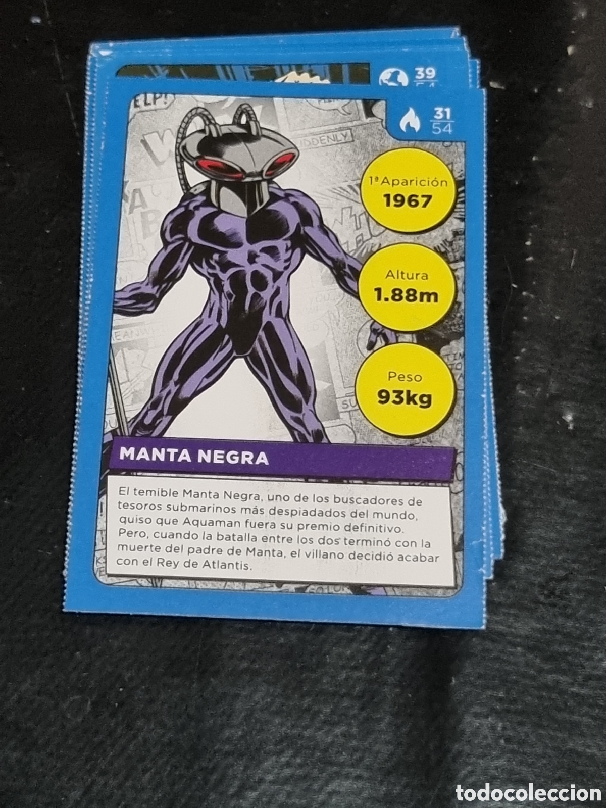 Coleccionismo cromos antiguos: 31 - CROMO MANTA NEGRA DC COMICS CARREFOUR - Foto 1