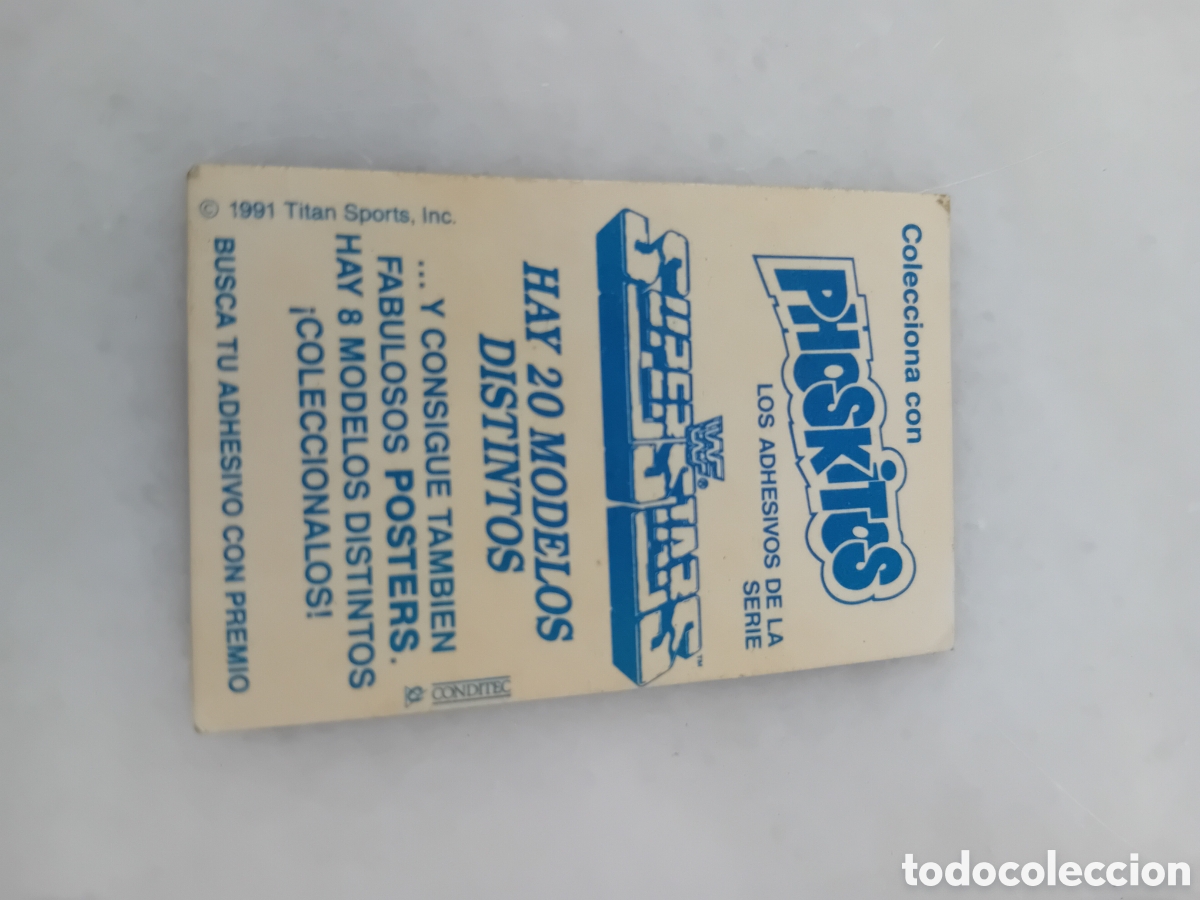 Coleccionismo cromos antiguos: cromo phoskitos Hulk Hogan - Foto 2