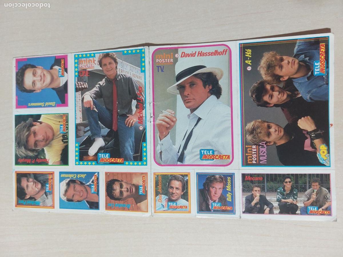 Collectionnisme Cartes &agrave; collectionner anciennes: CROMO PEGATINA SIN PEGAR TELE INDISCRETA CANTANTES TELEINDISCRETA - PLIEGO