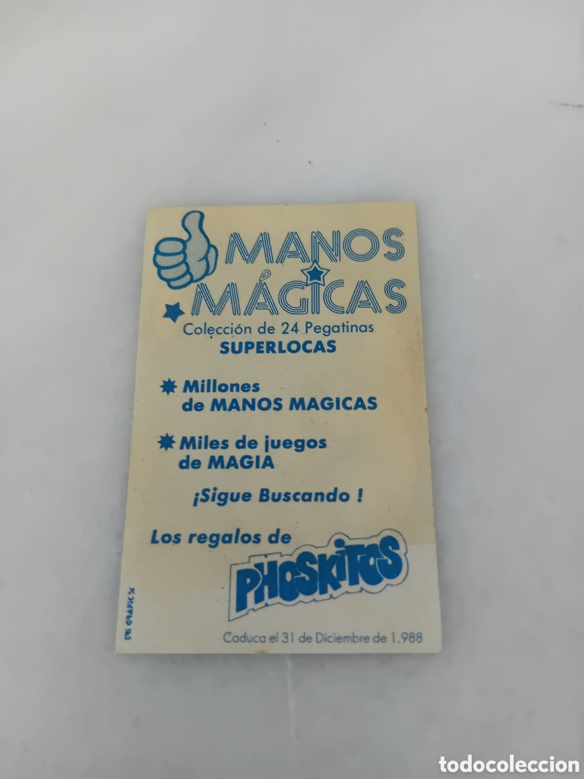 Coleccionismo cromos antiguos: cromo pegatinas manos m&aacute;gicas Phoskitos - Foto 2