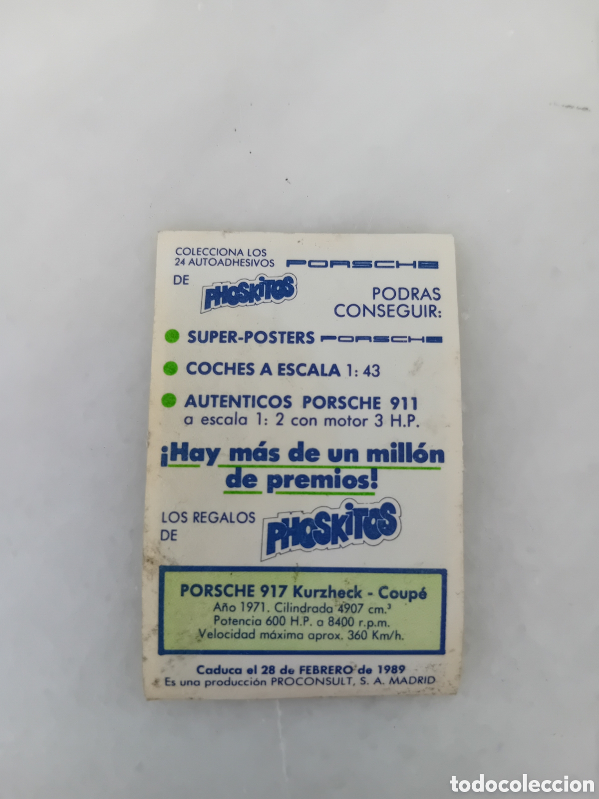 Coleccionismo cromos antiguos: cromo phoskitos porsche - Foto 2