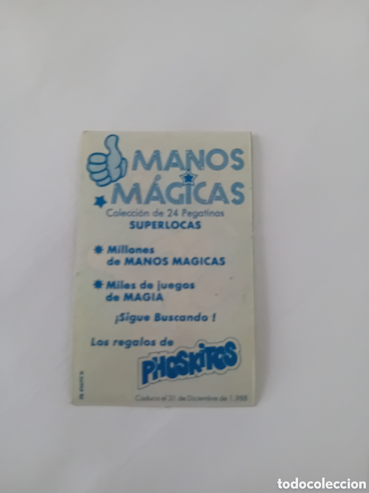 Coleccionismo cromos antiguos: cromo pegatinas manos m&aacute;gicas Phoskitos - Foto 2
