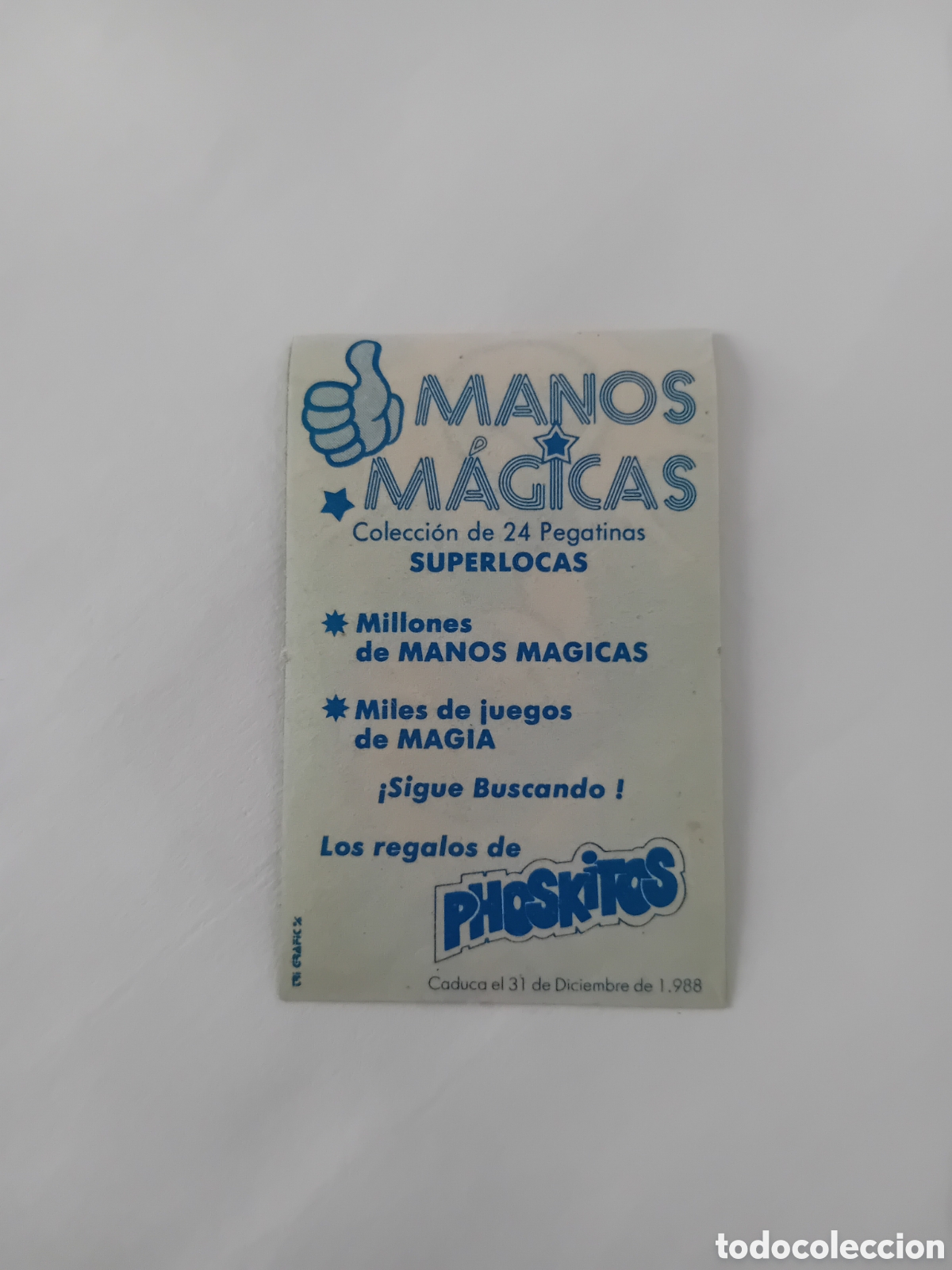 Coleccionismo cromos antiguos: cromo pegatinas manos m&aacute;gicas Phoskitos - Foto 2
