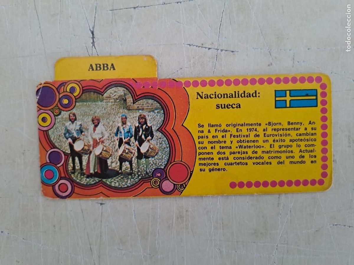 Coleccionismo Cromos antiguos: Bimbo, discograf&iacute;a Abba, en buen estado