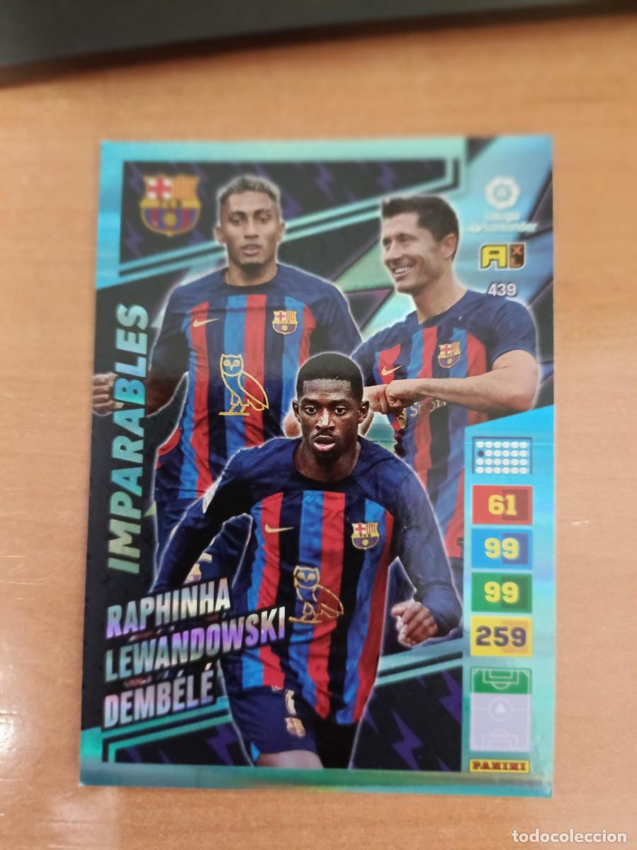 Coleccionismo cromos antiguos: raphinha lewandowski dembele, imparables 22 23 - Foto 1