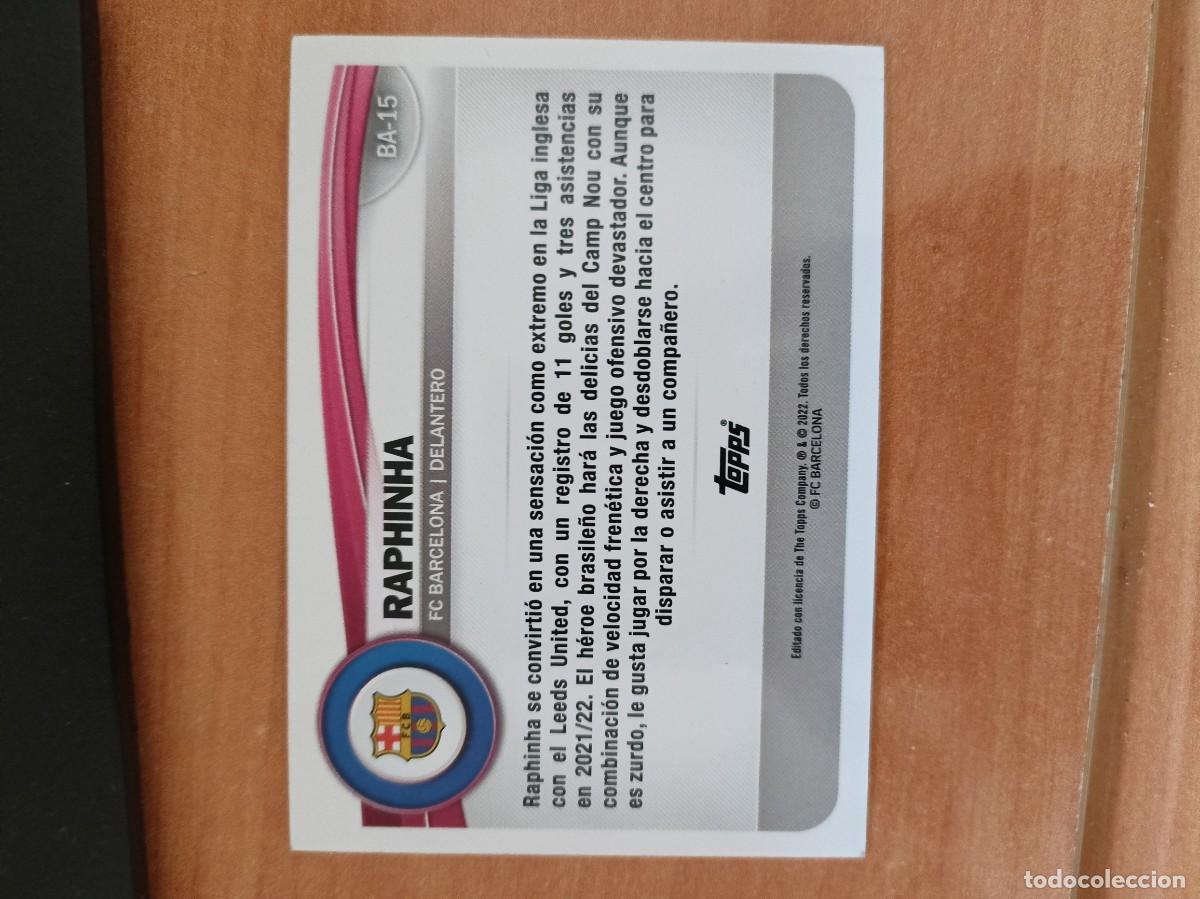 Coleccionismo cromos antiguos: raphinha topps 2022 barcelona - Foto 2