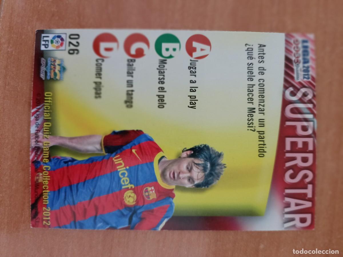 Coleccionismo cromos antiguos: messi superstar 2012 - Foto 2