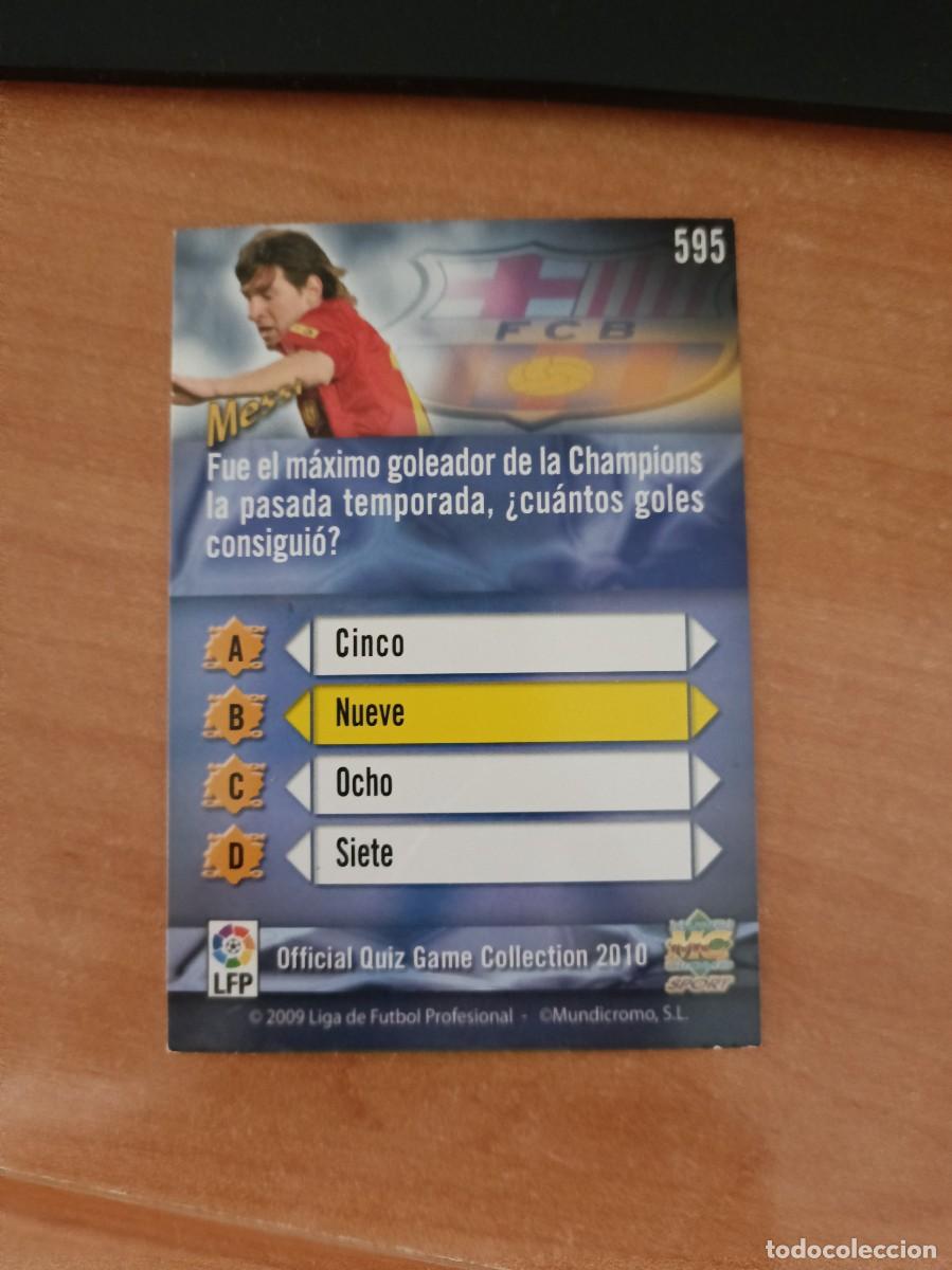 Coleccionismo cromos antiguos: messi top 2010, brillante - Foto 2