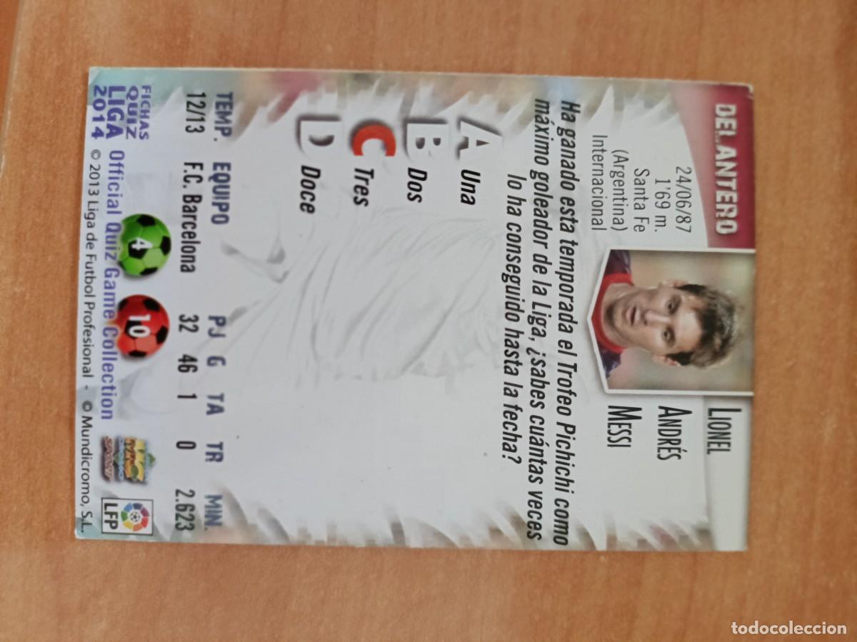 Coleccionismo cromos antiguos: messi liga 2014, messi - Foto 2