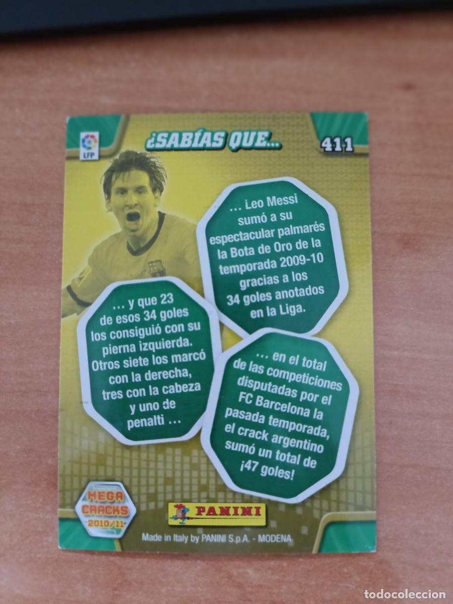 Coleccionismo cromos antiguos: messi 10 11 megacracks - Foto 2
