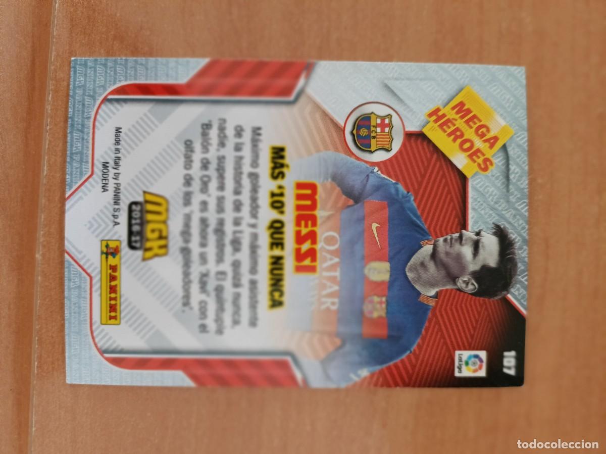 Coleccionismo cromos antiguos: messi mega heroes 16 17 - Foto 2