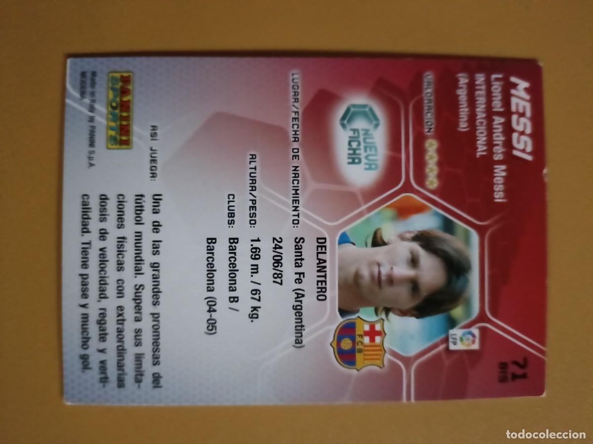 Coleccionismo cromos antiguos: messi mega cracks 2005 06 - Foto 2