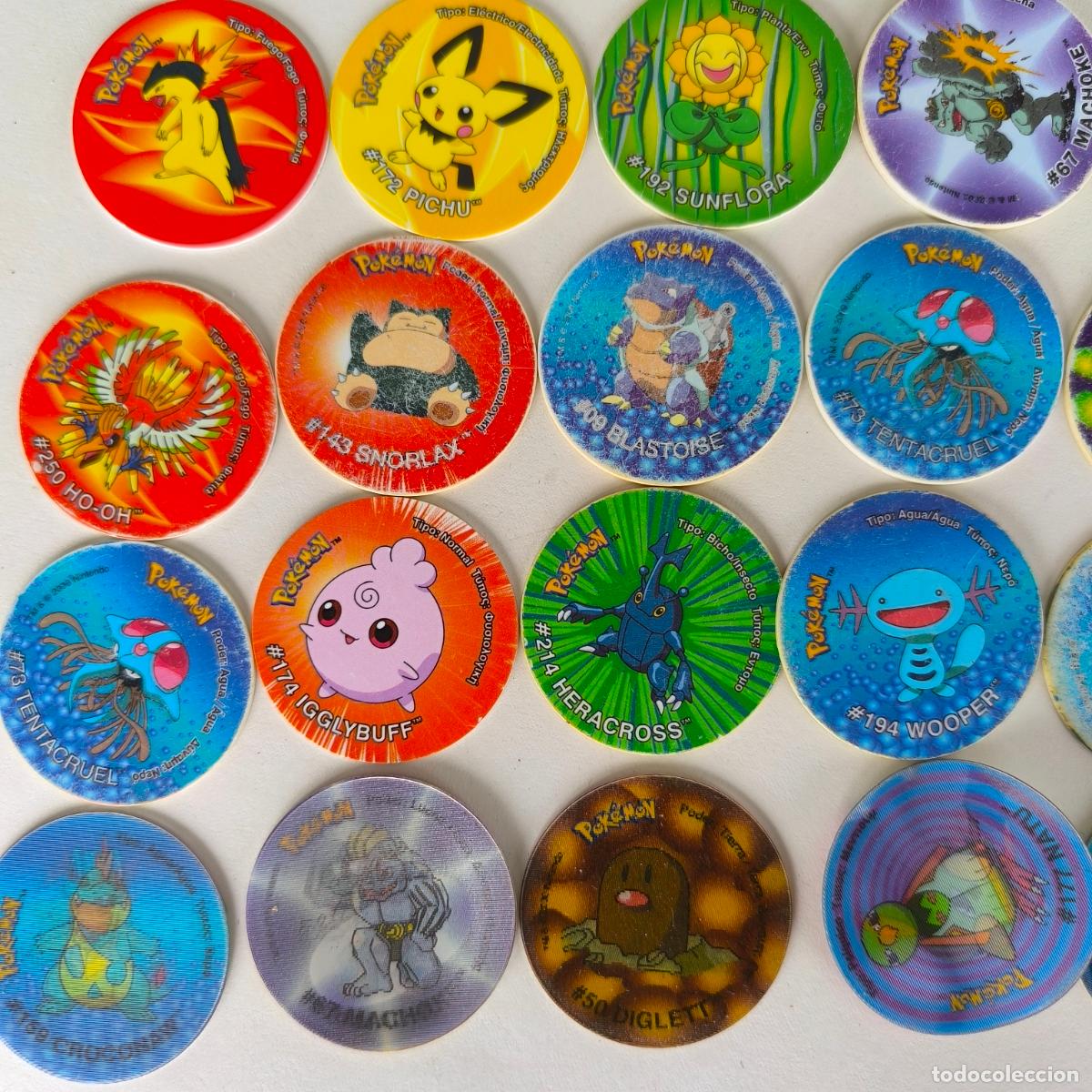 Coleccionismo cromos antiguos: Lote de 49 tazos de pokemon - Foto 2
