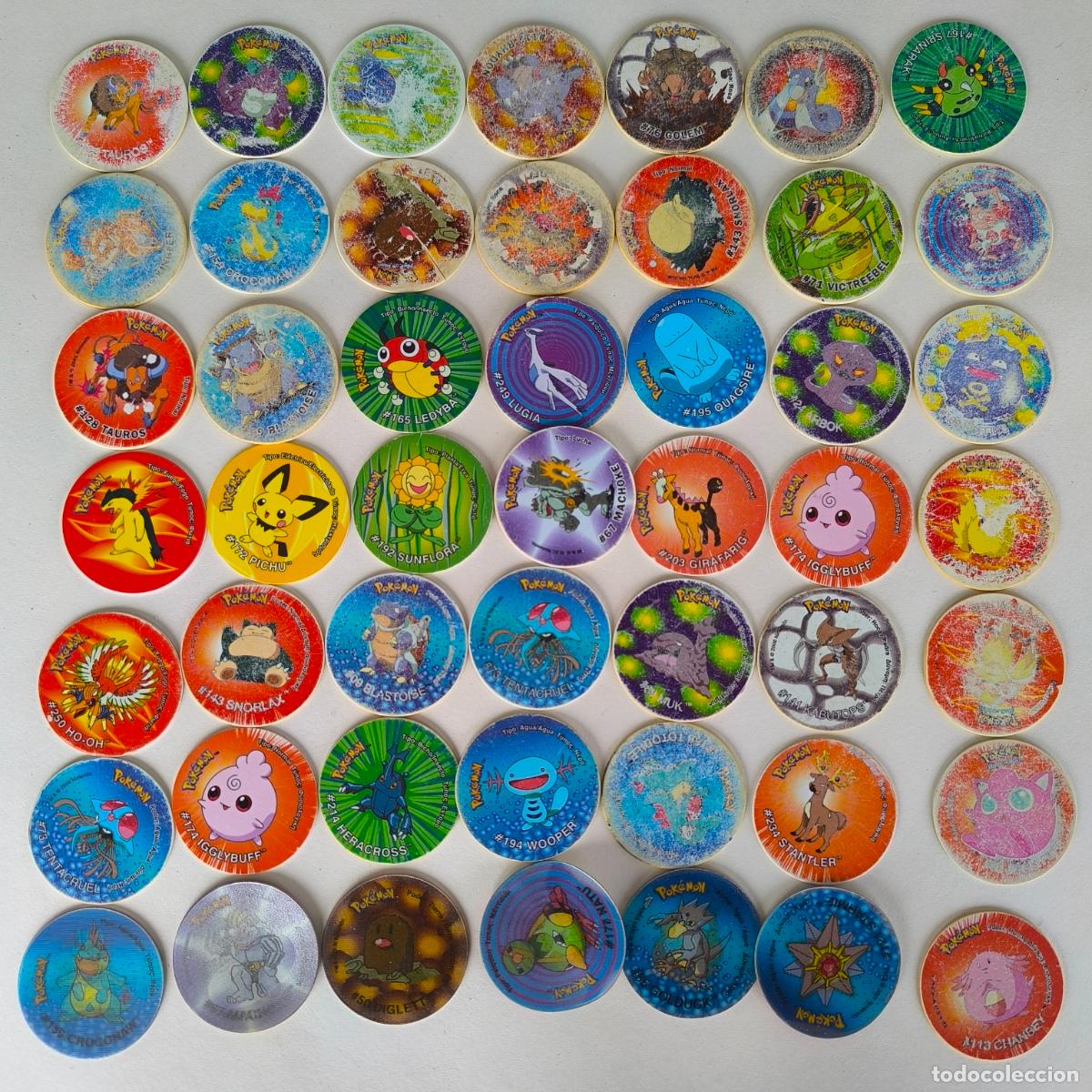 Coleccionismo cromos antiguos: Lote de 49 tazos de pokemon - Foto 1