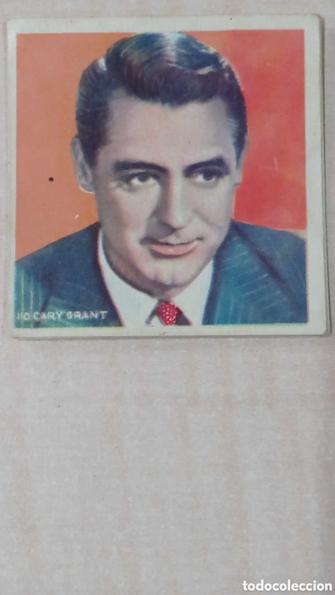 Coleccionismo cromos antiguos: Cromo cine actor Gary Grant 5 x 5cm. - Foto 1