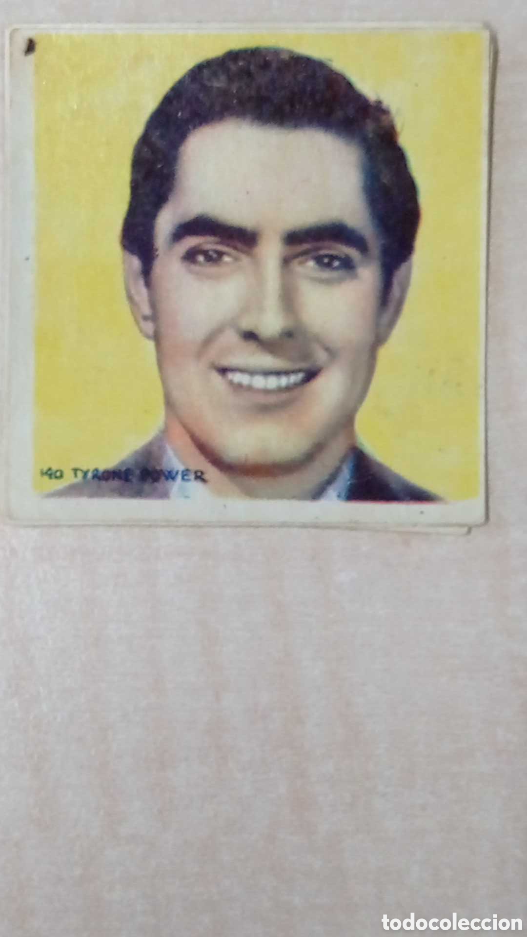 Coleccionismo cromos antiguos: Cromo cine actor Tyrone Poder 5 X 5cm - Foto 1
