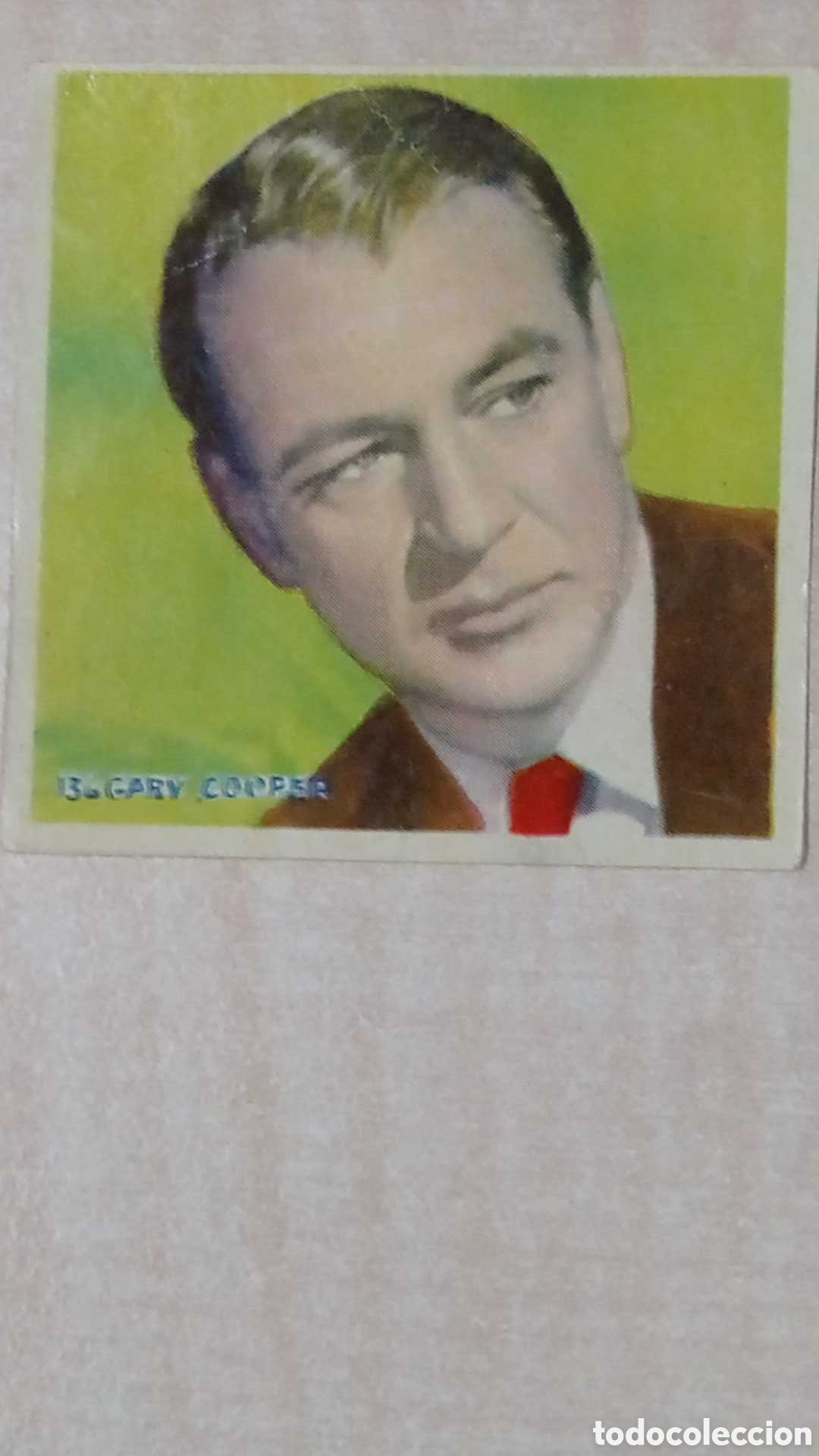 Coleccionismo cromos antiguos: Cromo cine actor Gary Cooper 5 x 5cm. - Foto 1