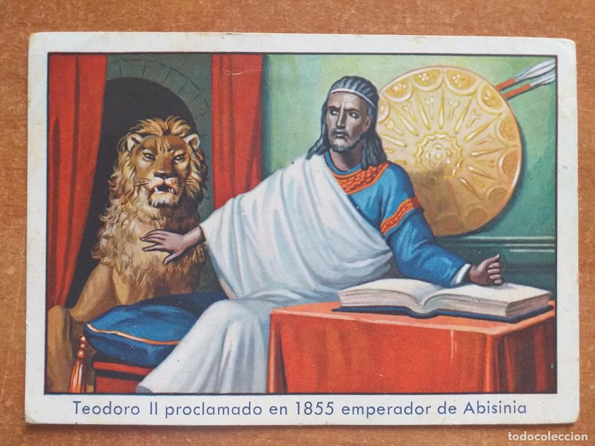 Coleccionismo Cromos antiguos: CROMO TEODORO II PROCLAMADO EN 1855 EMPERADOR DE ABISINIA - CHOCOLATES EDUARDO P&Iacute; - BARCELONA