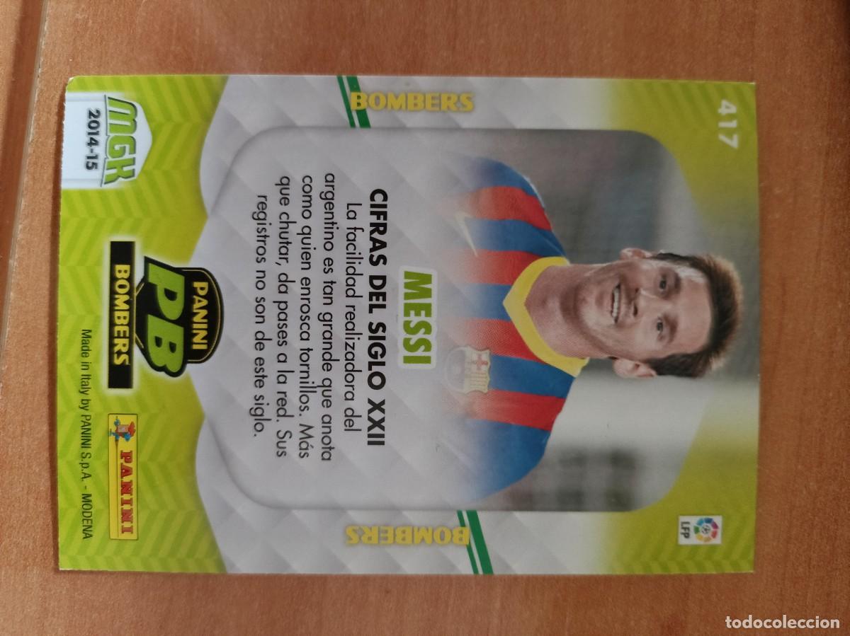 Coleccionismo cromos antiguos: messi megacracks bombers 14 15 - Foto 2
