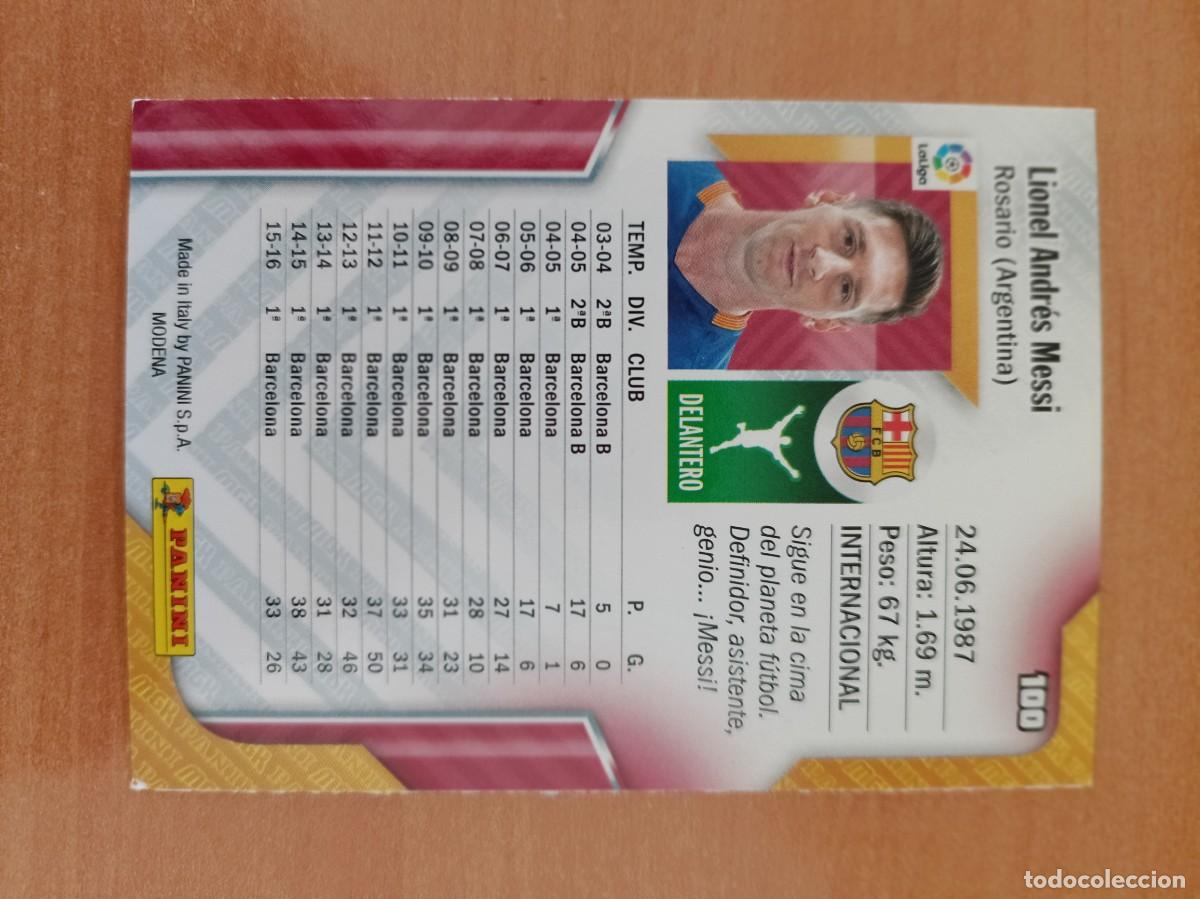 Coleccionismo cromos antiguos: messi megacracks 16 17 - Foto 2