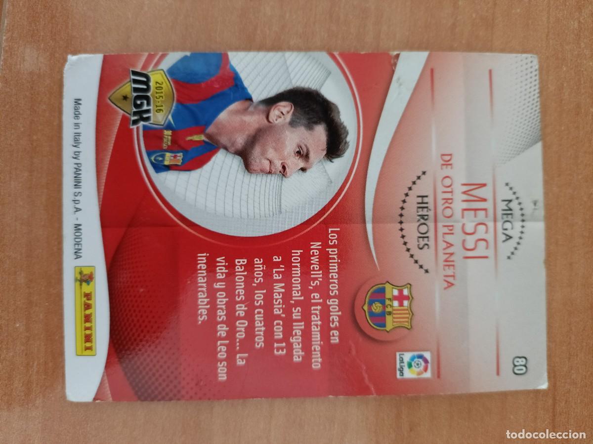 Coleccionismo cromos antiguos: messi mega heroes 15 16 - Foto 2