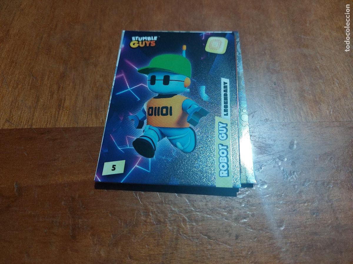Coleccionismo Cromos antiguos: 5 ROBOT GUY. STUMBLE GUYS. CARTA. CROMO. COMO NUEVA. PANINI.