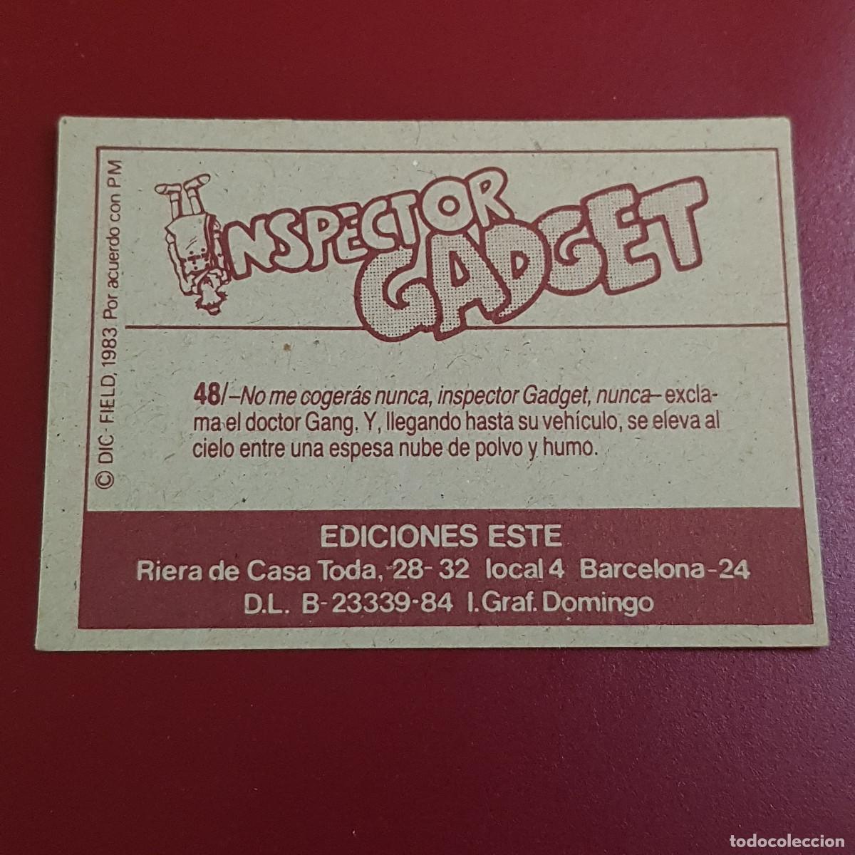 Coleccionismo cromos antiguos: ESTE - INSPECTOR GADGET - 48 - NUNCA PEGADO - Foto 2