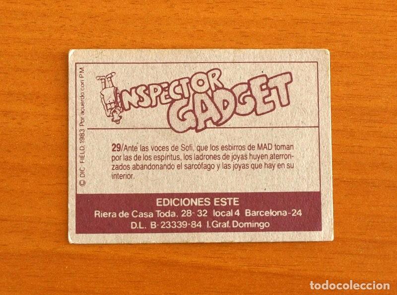 Coleccionismo cromos antiguos: Inspector Gadget - Cromo N&ordm; 29 - Ediciones Este A&ntilde;o 1983 - Nunca pegado - Foto 2