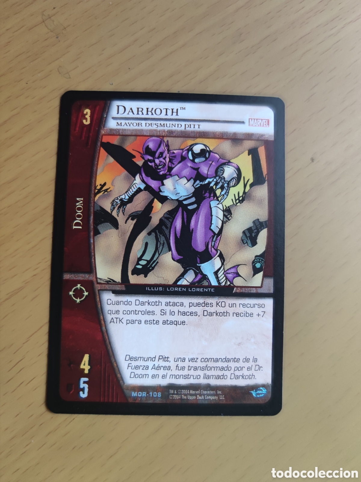 Coleccionismo cromos antiguos: Carta VS. System - Doom - Darkoth - Foto 1