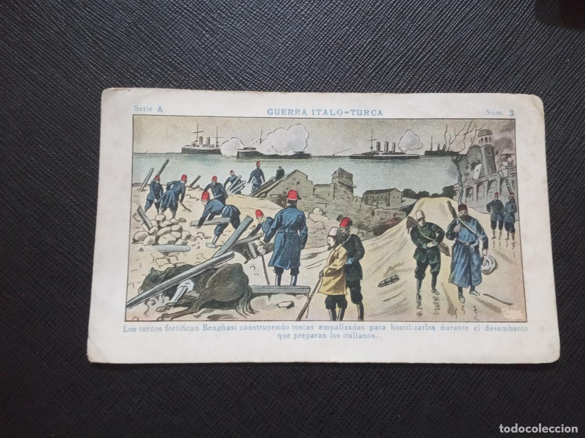 Colecionismo Cromos antigos: 3 GUERRA ITALO TURCA CROMO CHOCOLATES JUNCOSA - CC9 SB4