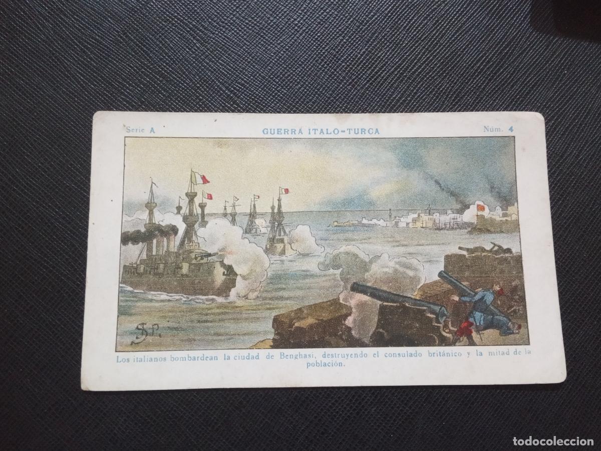 Colecionismo Cromos antigos: 4 GUERRA ITALO TURCA CROMO CHOCOLATES JUNCOSA - CC9 SB4