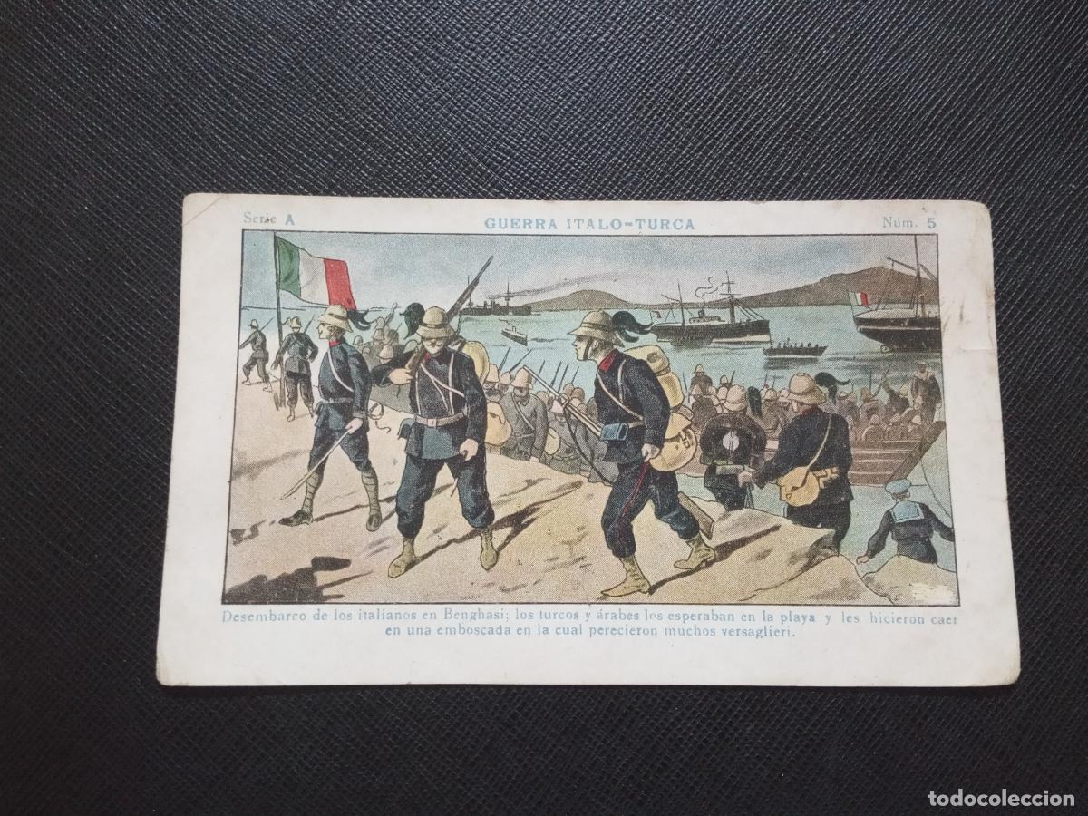Colecionismo Cromos antigos: 5 GUERRA ITALO TURCA CROMO CHOCOLATES JUNCOSA - CC9 SB4