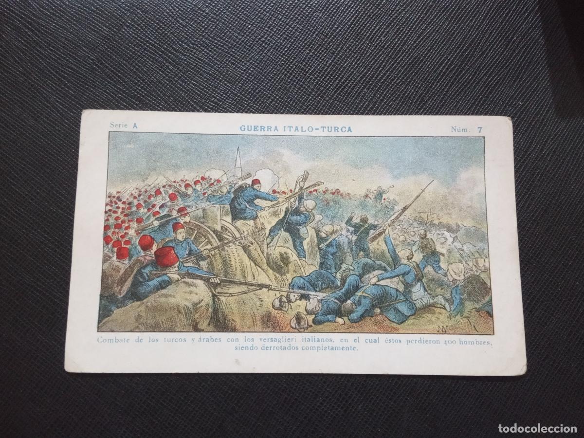 Colecionismo Cromos antigos: 7 GUERRA ITALO TURCA CROMO CHOCOLATES JUNCOSA - CC9 SB4