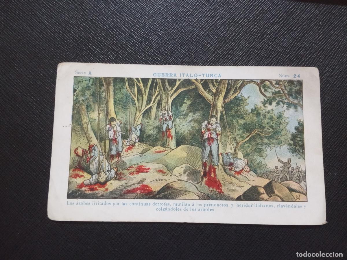 Collectionnisme Cartes &agrave; collectionner anciennes: 24 GUERRA ITALO TURCA CROMO CHOCOLATES JUNCOSA - CC9 SB4