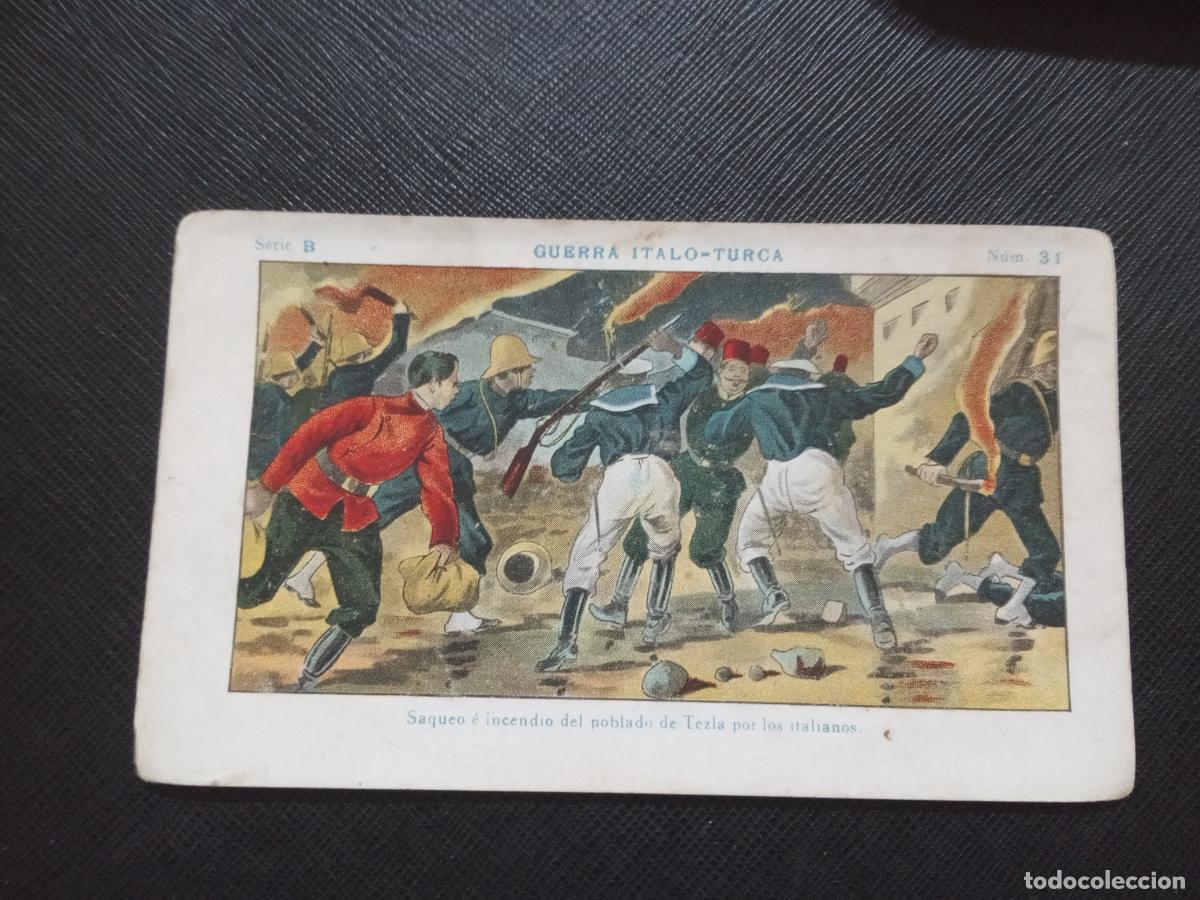 Collectionnisme Cartes &agrave; collectionner anciennes: 31 GUERRA ITALO TURCA CROMO CHOCOLATES JUNCOSA - CC9 SB4