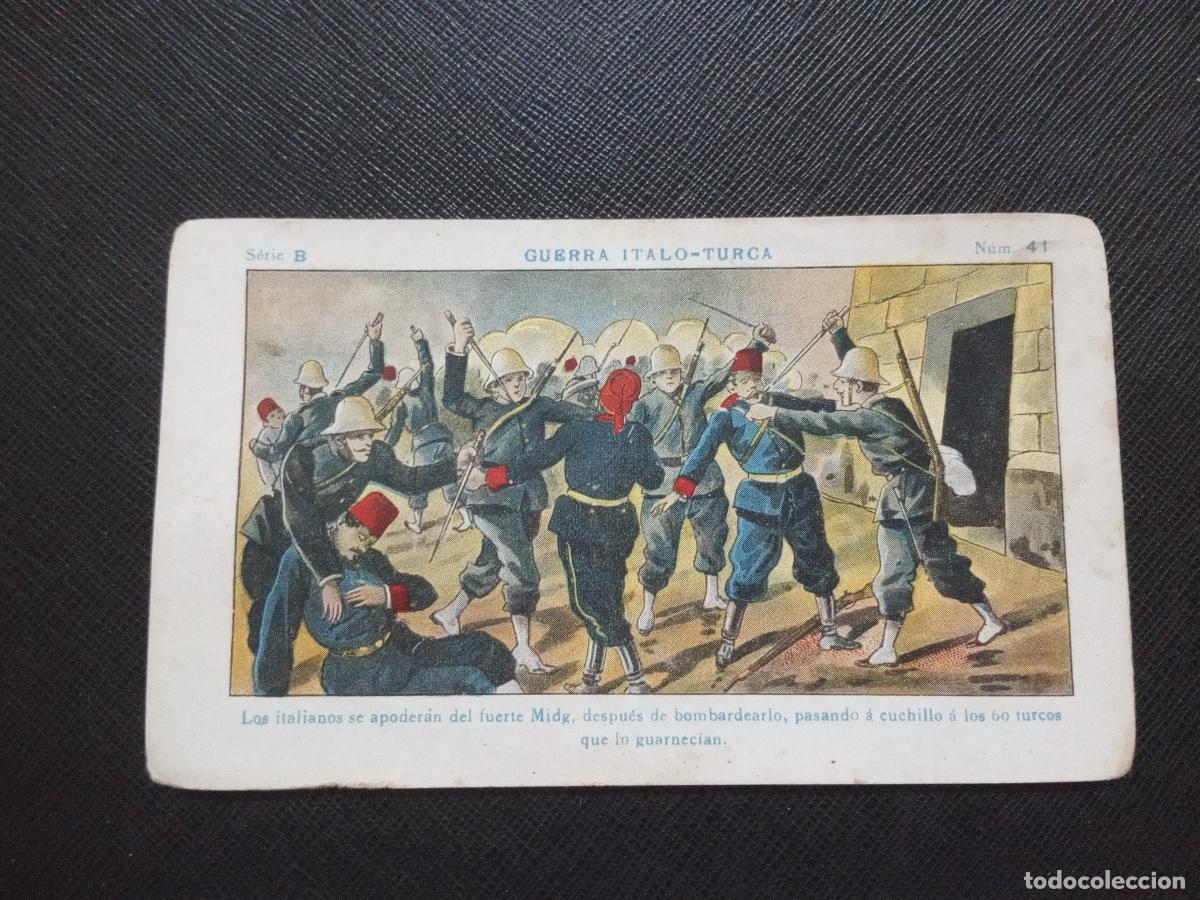 Collectionnisme Cartes &agrave; collectionner anciennes: 41 GUERRA ITALO TURCA CROMO CHOCOLATES JUNCOSA - CC9 SB4