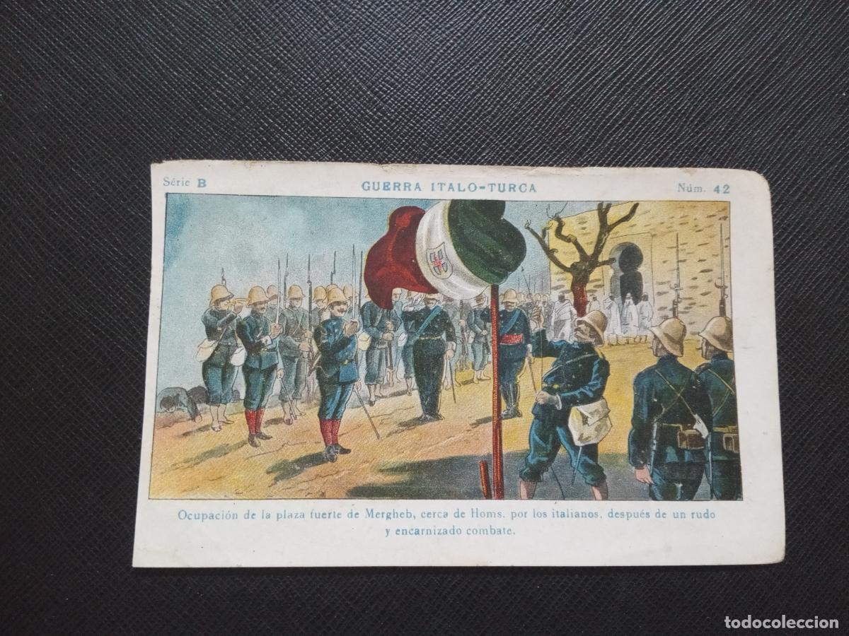 Collectionnisme Cartes &agrave; collectionner anciennes: 42 GUERRA ITALO TURCA CROMO CHOCOLATES JUNCOSA - CC9 SB4