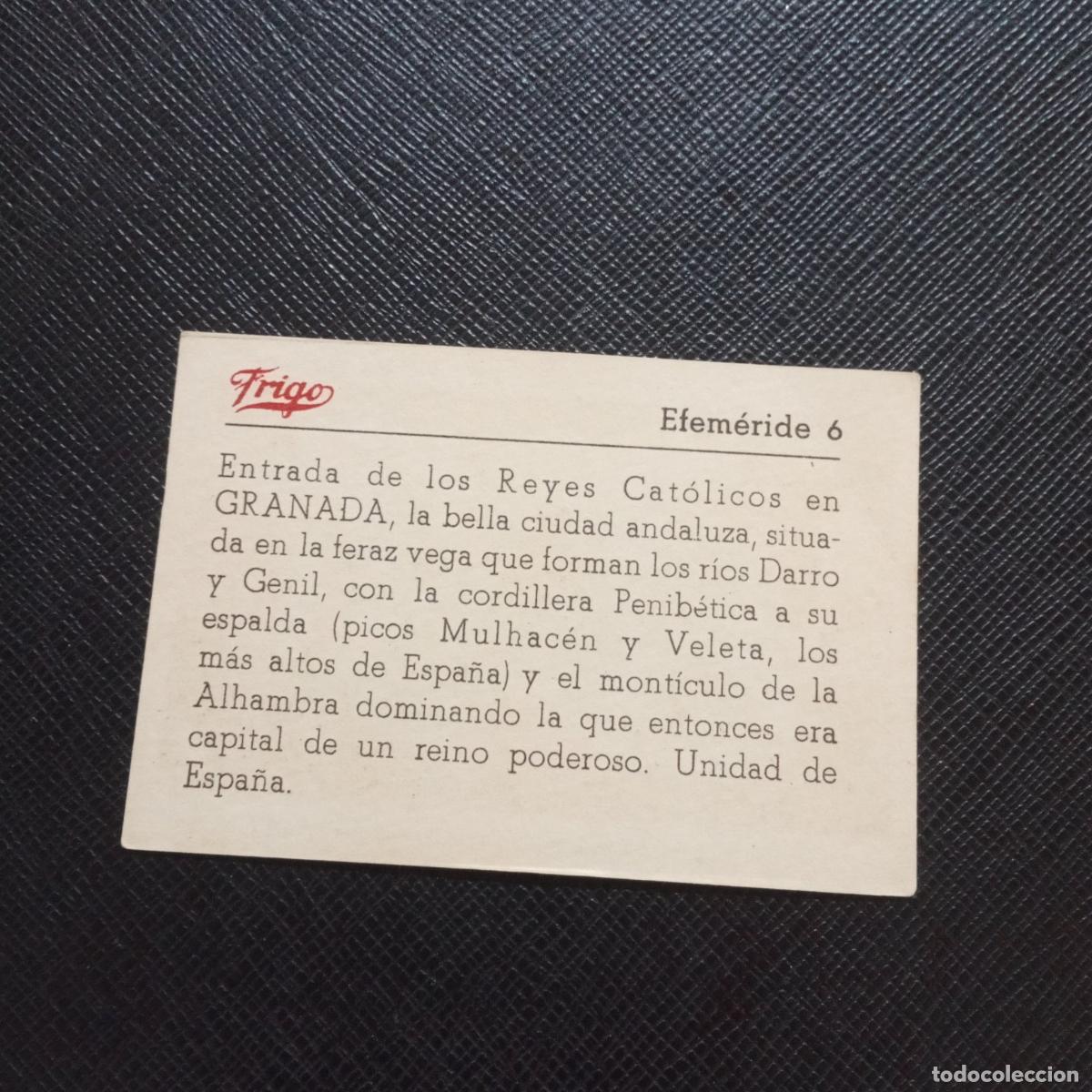 Coleccionismo cromos antiguos: 6 EFEMERIDE FRIGO CROMO - CC8 - Foto 2