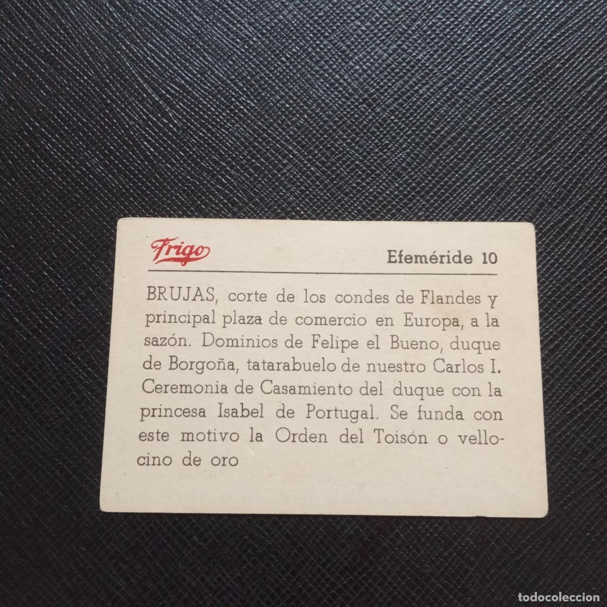 Coleccionismo cromos antiguos: 10 EFEMERIDE FRIGO CROMO - CC8 - Foto 2
