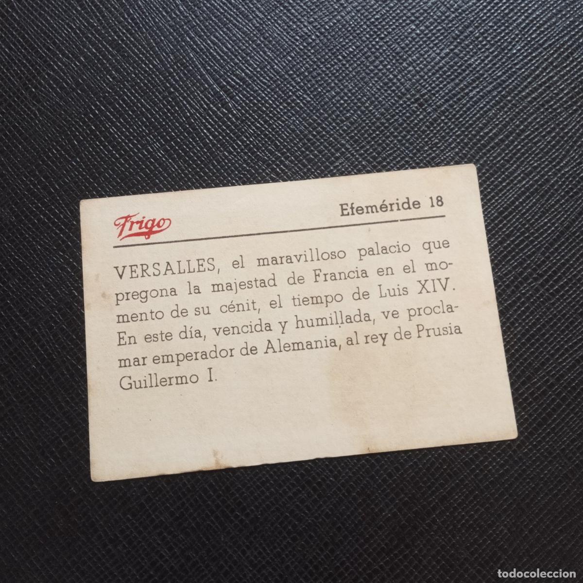 Coleccionismo cromos antiguos: 18 EFEMERIDE FRIGO CROMO - CC8 - Foto 2