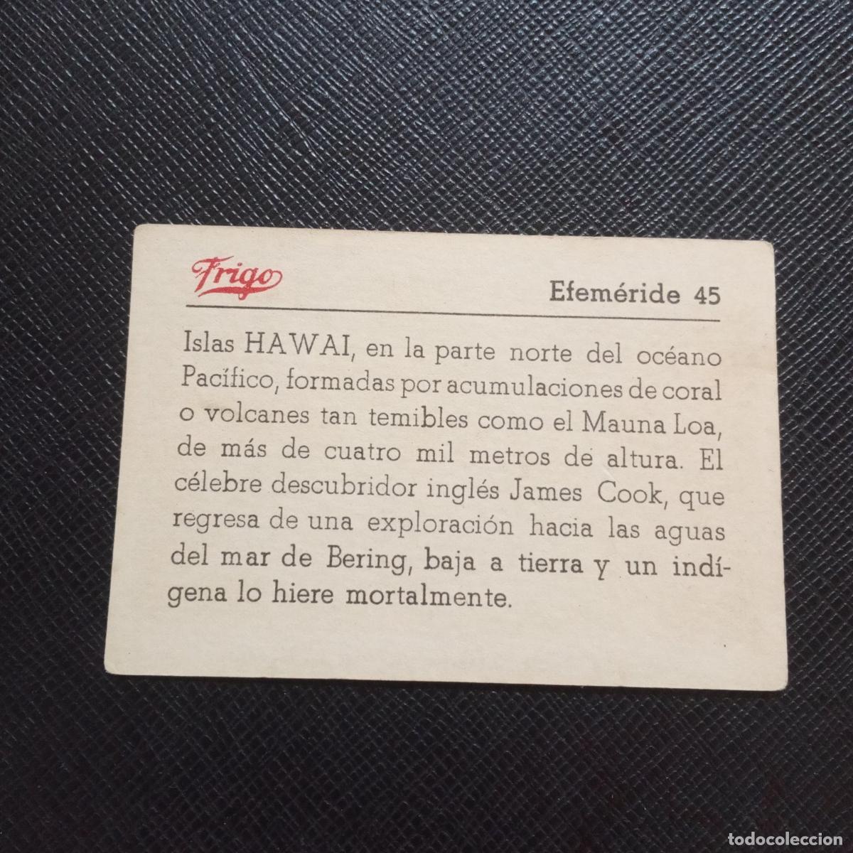 Coleccionismo cromos antiguos: 45 EFEMERIDE FRIGO CROMO - CC8 - Foto 2
