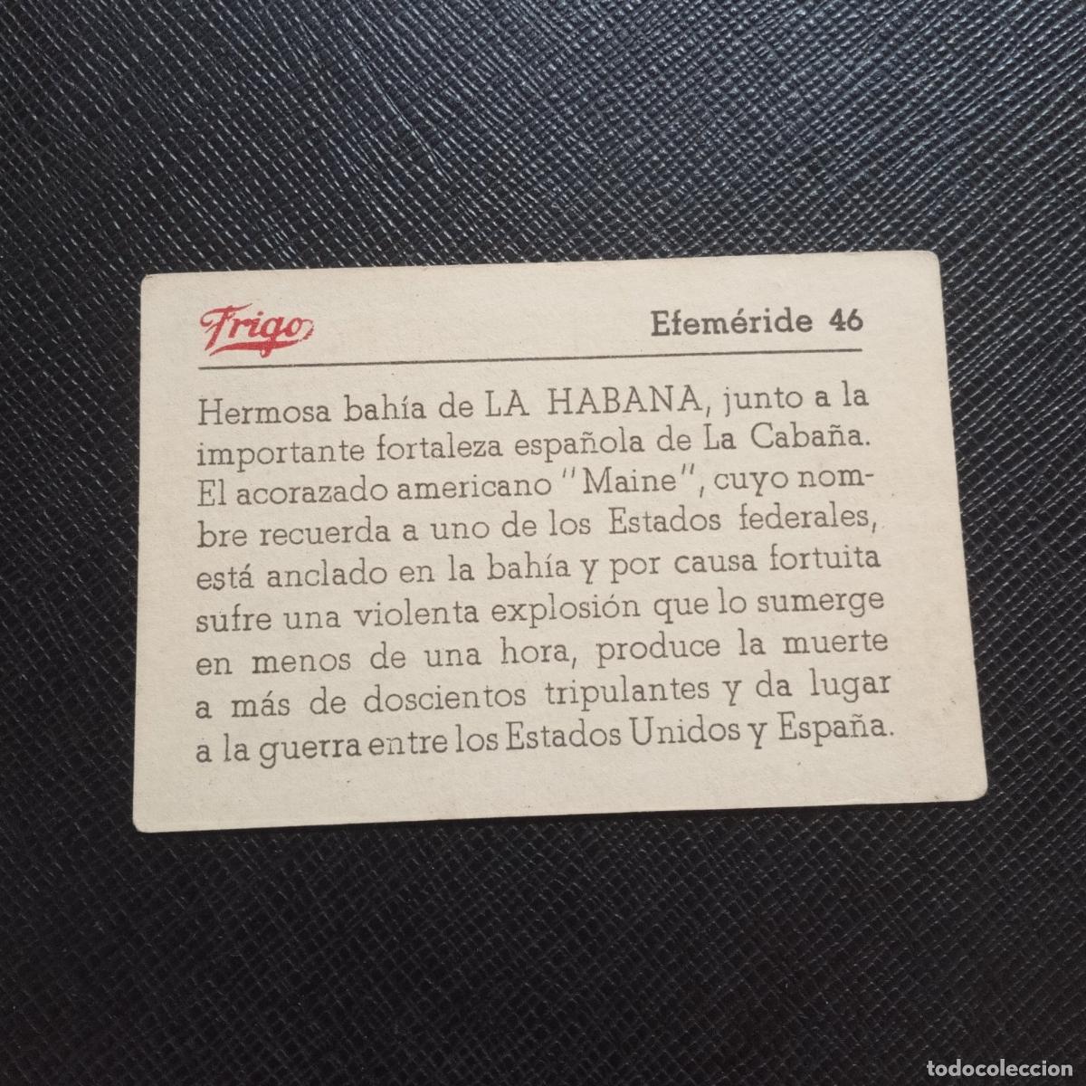 Coleccionismo cromos antiguos: 46 EFEMERIDE FRIGO CROMO - CC8 - Foto 2