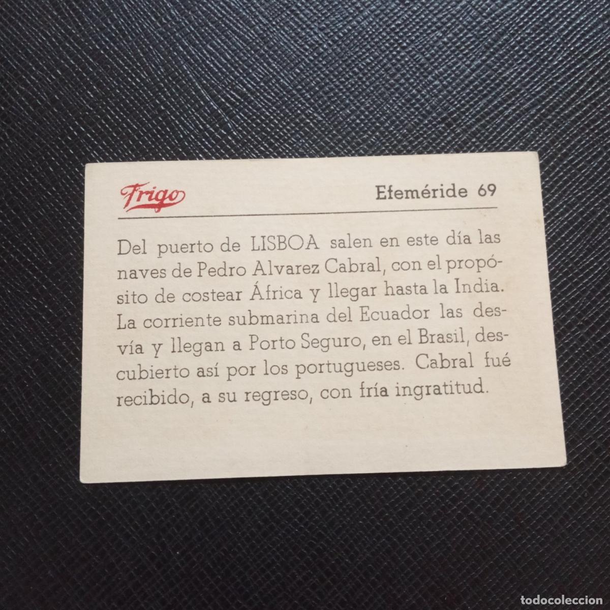Coleccionismo cromos antiguos: 69 EFEMERIDE FRIGO CROMO - CC8 - Foto 2