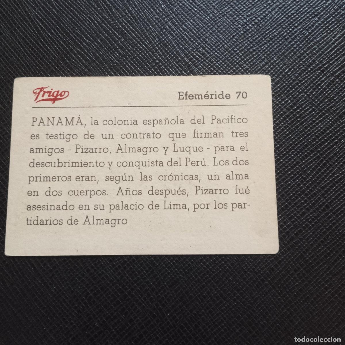 Coleccionismo cromos antiguos: 70 EFEMERIDE FRIGO CROMO - CC8 - Foto 2