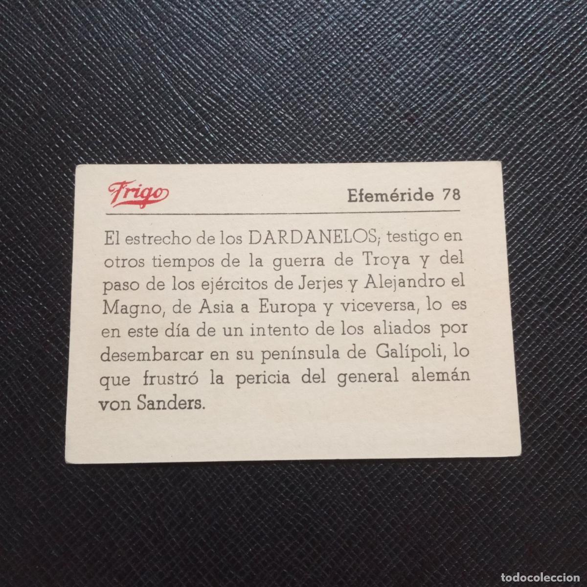 Coleccionismo cromos antiguos: 78 EFEMERIDE FRIGO CROMO - CC8 - Foto 2