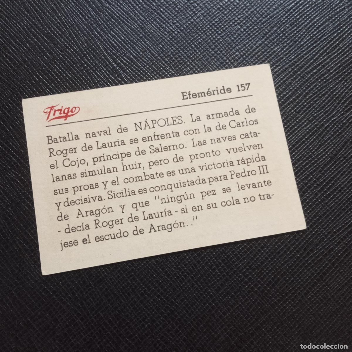 Coleccionismo cromos antiguos: 157 EFEMERIDE FRIGO CROMO - CC8 - Foto 2